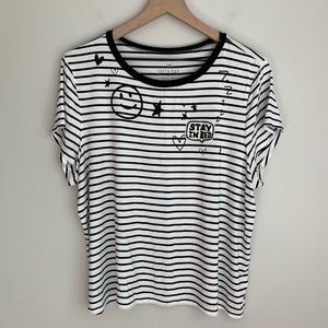 American Eagle Striped Graphic Top